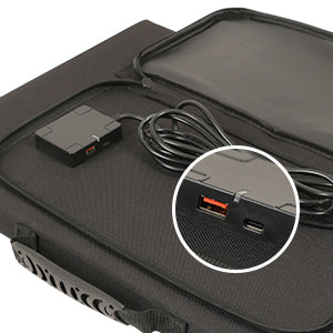 100W monokristallijne draagbare opvouwbare zonnepaneelkit met 3 USB-poorten voor buiten