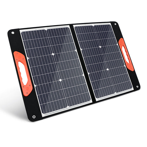 75W opvouwbaar draagbaar zonnepaneel 3 poorten DC/PD 45W/QC3.0/USB Compatibel met de meeste draagbare zonnegeneratoren/krachtcentrales/telefoons/laptops voor reizen/kamperen/camper