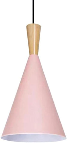 Hanglamp Houten Kroonluchter E27 Basis Voor Woonkamer Slaapkamer Eetkamer Kantoor Bar Cafe Roze