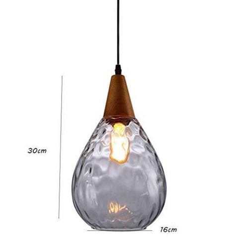 Moderne kroonluchters hanglamp, E27 in hoogte verstelbare retro kroonluchter, druppelvorm, glazen lampenkap, plafondlamp