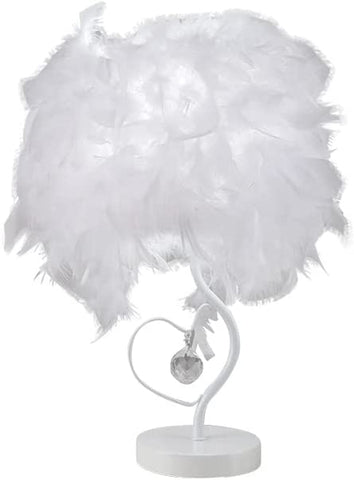 Feather LED-bureaulamp met afstandsbediening, moderne eenvoudige decoratieve tafellamp, creatief bedlampje nachtlampje, geschikt voor kinderkamer studeerbureau