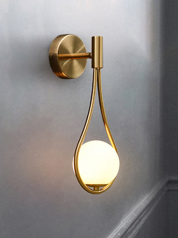GOECO Moderne LED-wandlamp Industriële wandlamp Verstelbare wandlamp Glas Ronde Bol Lampenkap E27 Metalen Wandlamp Woonkamer Gang