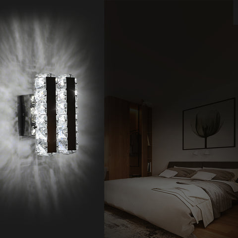 16W K9 glazen LED-wandlamp modern voor woonkamer badkamer slaapkamer koud licht 5500K