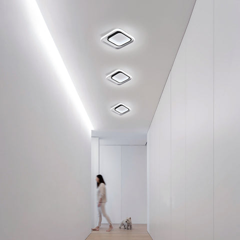 LED-plafondlamp, moderne plafondlamp 30W 3300lm, 6000K acryl en metalen plafondlamp, voor woonkamer slaapkamer eetkamer