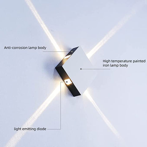 LED-wandlamp, SCONCE STAR LED-wandlamp Cross Star Light Star voor ganggang Warm wit, wandlamp