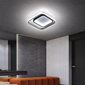 LED-plafondlamp, moderne plafondlamp 30W 3300lm, 6000K acryl en metalen plafondlamp, voor woonkamer slaapkamer eetkamer