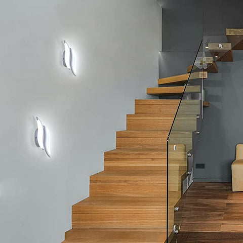 LED-wandlamp voor binnen, moderne wandlamp 20W 2300LM, acrylverlichting wandlamp voor woonkamer slaapkamer trap 6500K koel wit licht witte kleur
