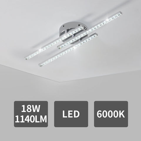 Moderne led-plafondlamp, inbouw led-plafondlamp met 3 lampen, moderne plafondlamp voor slaapkamer, woonkamer, eetkamer, keuken