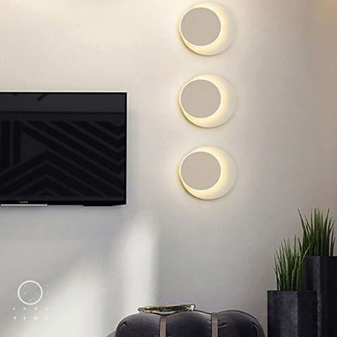 LED-wandlampen, 360 graden draaibare wandlamp, bedlampjes, creatieve Eclipse 2 in 1 wandlamp voor gangtrappen