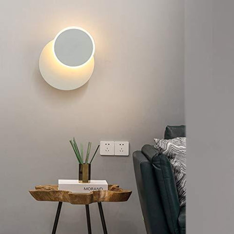 LED-wandlampen, 360 graden draaibare wandlamp, bedlampjes, creatieve Eclipse 2 in 1 wandlamp voor gangtrappen