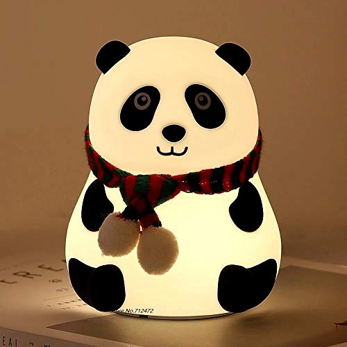 Urocza lampka nocna Panda dla dzieci, silikonowa lampka nocna dla przedszkola Kawaii, lampa zmieniająca 7 kolorów do sypialni, estetyczny wystrój pokoju, prezenty urodzinowe