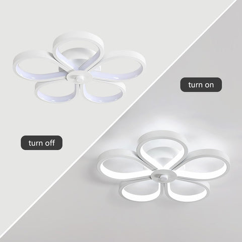 30W LED-plafondlamp Modern Design Koel Wit 6000K Creatieve Bloemvorm Plafondlamp voor Woonkamer Slaapkamer Eetkamer Kantoor Wit