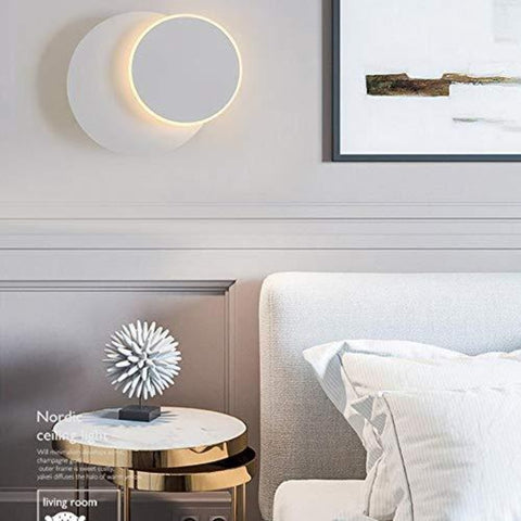 LED-wandlampen, 360 graden draaibare wandlamp, bedlampjes, creatieve Eclipse 2 in 1 wandlamp voor gangtrappen
