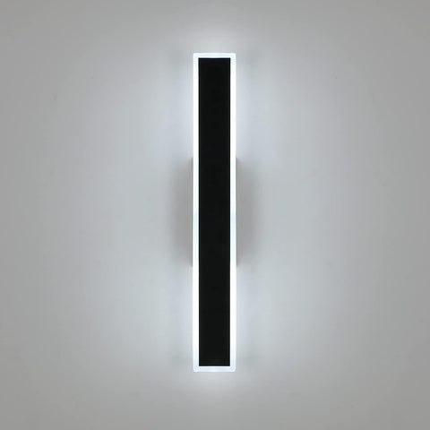 Moderne dimbare LED-wandlamp lijnvorm wandlamp 3000K/4000K/6000K voor slaapkamer, woonkamer, hal, entree zwart