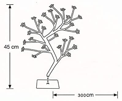 LED-kersenboomlamp, 0,45M 48LED, LED-lichtboom, zwarte takken, voor huisdecoratie (wit)