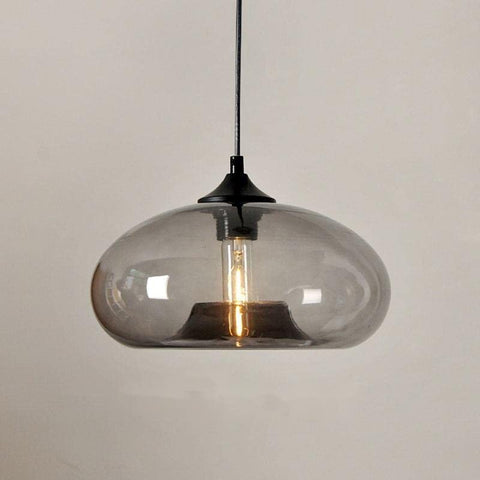 Moderne glazen hangende kleurrijke hanglamp voor woonkamer, bar, keuken, restaurant, café, eetkamer, Scandinavische huisverlichtingsarmaturen (houtskoolgrijze kleur)