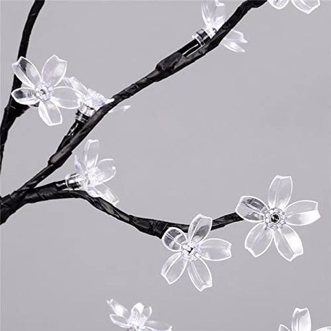 LED-kersenboomlamp, 0,45M 48LED, LED-lichtboom, zwarte takken, voor huisdecoratie (wit)