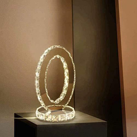 Glazen tafellampen, LED moderne roestvrijstalen bedlampen, 12W ronde bureaulamp, warm wit licht