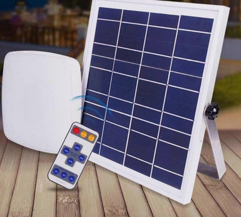 Plafondlamp op zonne-energie, 6000K wit licht, lichtbediening/afstandsbediening/radarsensor, verlengsnoer van 5 m