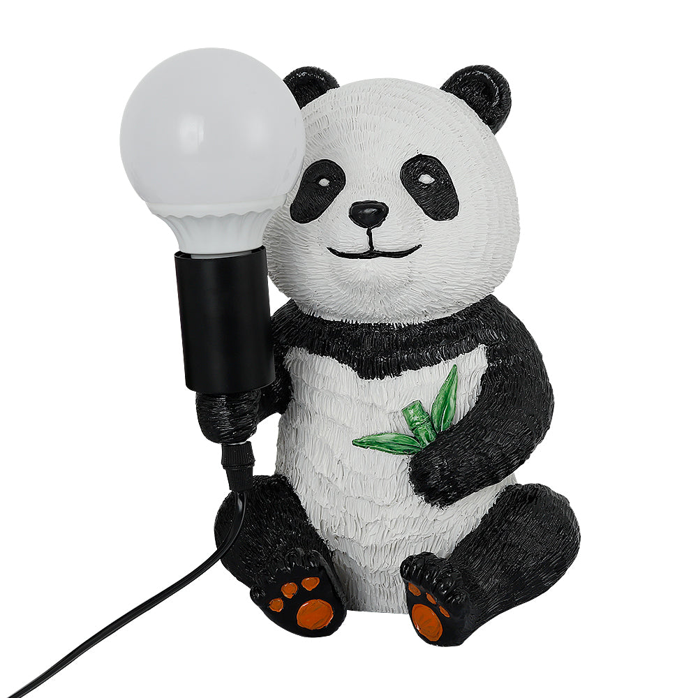 Hars Panda Design tafellampen, modern creatief nachtlampje met plug-in snoer, dieren LED-bureaulamp, woondecoratie bedlampje
