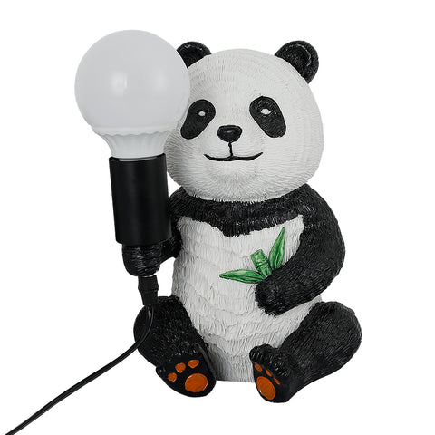 Hars Panda Design tafellampen, modern creatief nachtlampje met plug-in snoer, dieren LED-bureaulamp, woondecoratie bedlampje