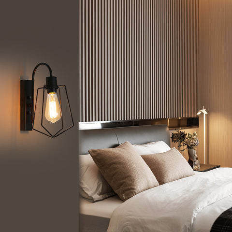 Vintage wandlamp voor binnen, E27 industriële wandlamp ganglicht voor bar, geschikt voor slaapkamers, restaurants, cafés, gangen