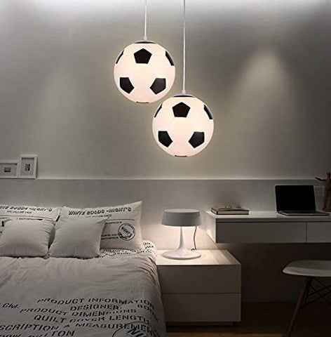 1-delige voetbalplafondlamp, kinderkamerkroonluchter, binnenverlichting, creatieve persoonlijkheidskroonluchter, woonkamer eetkamer slaapkamer warme verlichting zonder lampen