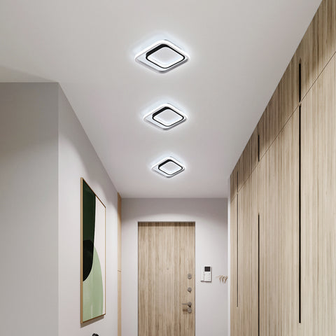 LED-plafondlamp, moderne plafondlamp 30W 3300lm, 6000K acryl en metalen plafondlamp, voor woonkamer slaapkamer eetkamer