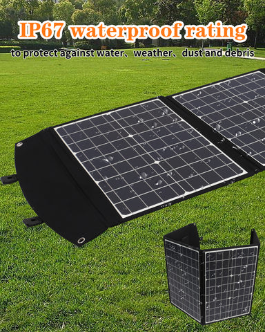 120W zonnepaneel - monokristallijn vermogen, 3 interfaces, DC 19V/6,31A uitgang, USB QC3.0 24W en Type-C PD45W