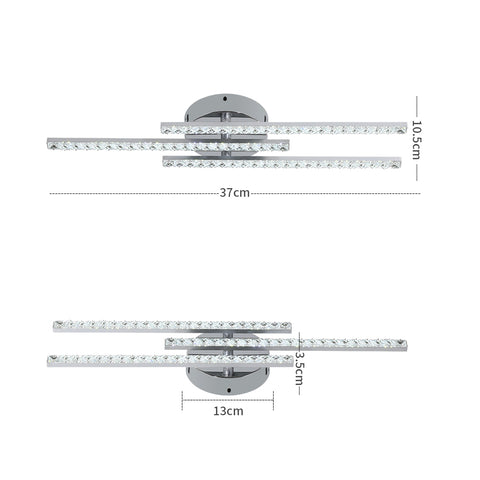 Moderne led-plafondlamp, inbouw led-plafondlamp met 3 lampen, moderne plafondlamp voor slaapkamer, woonkamer, eetkamer, keuken