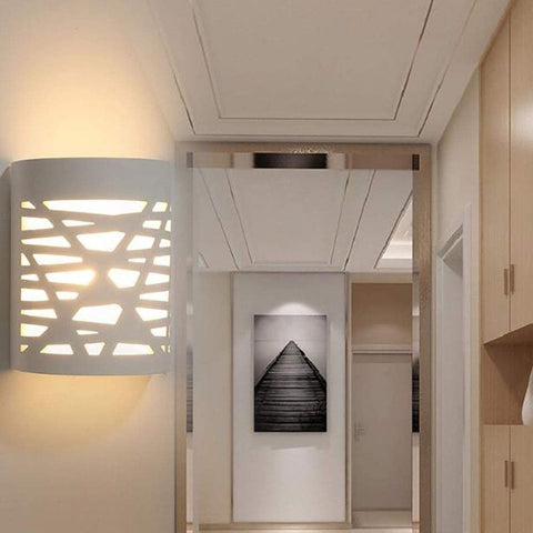 4W LED-wandlamp wit licht modern binnen schans gips wandlamp voor badkamer woonkamer slaapkamer trap gang warm wit licht 3000K