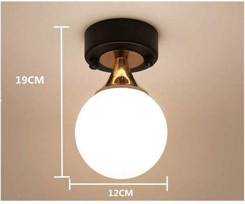 LED-plafondlamp, glazen bollamp, plafondlamp voor slaapkamer, hal, woonkamer, enz