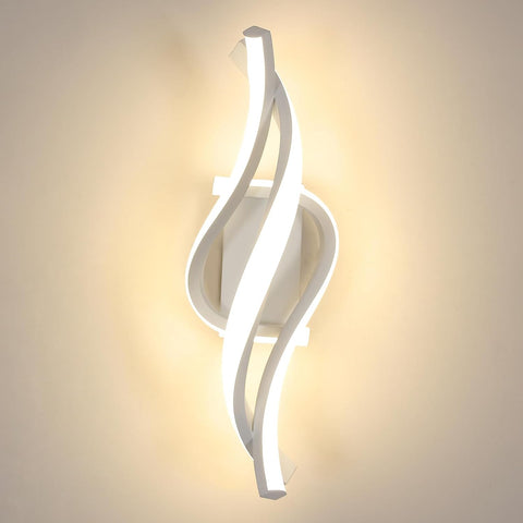 Applique Murale LED Moderne Forme en Spirale Lampe murale Blanc Chaud 3000K