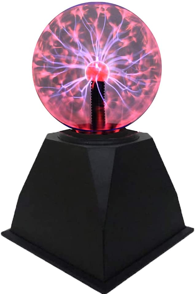Boule de Plasma, Lampe Plasma Magique 4 Pouces, Lumière de Plasma Sphère Sensible au Toucher et au Son pour Cadeaux, Décorations, Physique Jouets