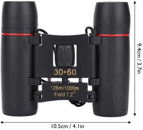 Goeco mini opvouwbare telescoop 30x60 optische telescoop met hoge resolutie voor reizen en jagen