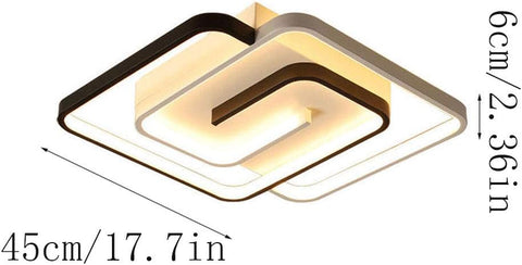 Dimbare led-plafondlamp met afstandsbediening Moderne dimbare plafondlamp 3000K-6000K voor woonkamer slaapkamer eetkamer kantoor 42W vierkant