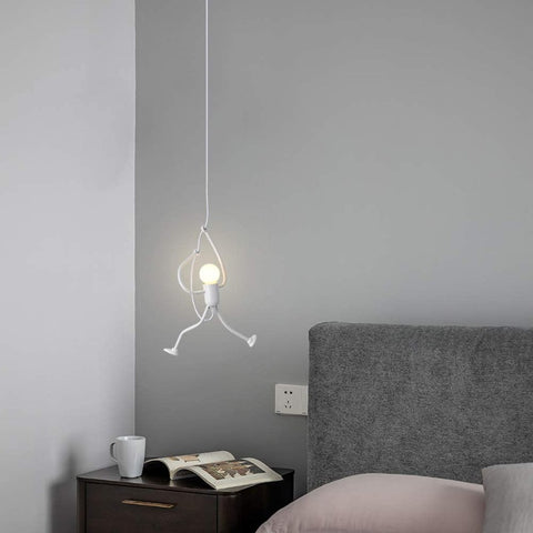 Witte moderne charmante creatieve kroonluchter Iron Man cartoon design kroonluchter elegante kroonluchter kinderkamer nachtkastje woonkamer balkon studeerkamer