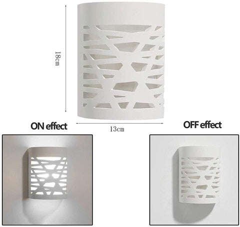 4W LED-wandlamp wit licht modern binnen schans gips wandlamp voor badkamer woonkamer slaapkamer trap gang warm wit licht 3000K
