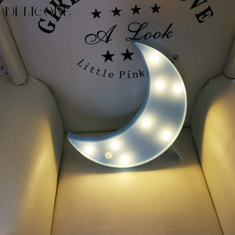 Nachtlampje met 8 LED's, maanvormige lamp, op batterijen werkende LED-lampen met afstandsbediening voor Party Home