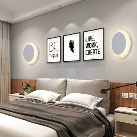 LED-wandlampen, 360 graden draaibare wandlamp, bedlampjes, creatieve Eclipse 2 in 1 wandlamp voor gangtrappen