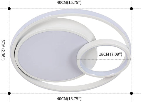 LED-plafondlamp, 50W 5600lm plafondlamp, moderne LED-plafondlamp voor slaapkamer woonkamer hal kantoor badkamer keuken licht koel wit 6000K