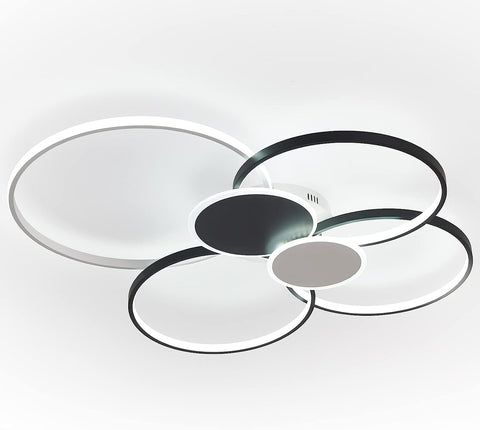 Moderne Dimbare Led Plafondlamp Cirkel Ringen Plafondlamp 3000 K-6000 K voor Woonkamer Slaapkamer Eetkamer kantoor