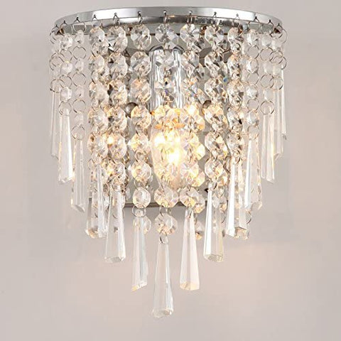 LED-kristallen wandlamp, moderne LED-wandlamp voor binnen, decoratie wandlamp voor slaapkamer, hal, keuken, woonkamer, eetkamer, 22 cm * 18 cm