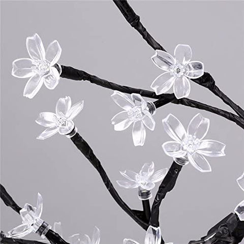 LED-kersenboomlamp, 0,45M 48LED, LED-lichtboom, zwarte takken, voor huisdecoratie (wit)