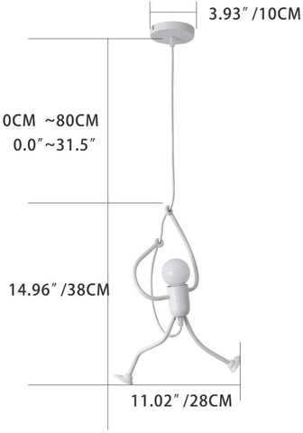 Witte moderne charmante creatieve kroonluchter Iron Man cartoon design kroonluchter elegante kroonluchter kinderkamer nachtkastje woonkamer balkon studeerkamer