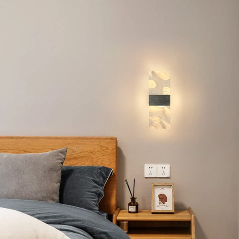 2 stuks binnenwandlamp 12W, 3000K warm wit licht binnen led-wandlamp acryl veer, moderne led-wandverlichting voor slaapkamer, woonkamer, hal, trappenhuis (zilver)