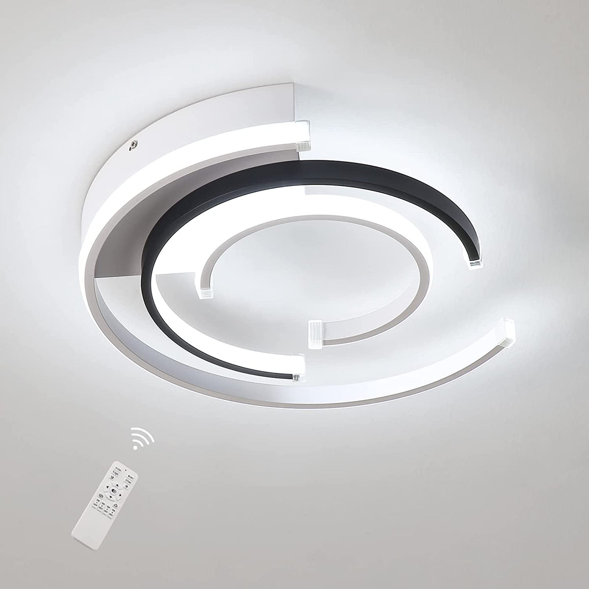 Dimbare LED-plafondlamp met afstandsbediening 36W Moderne LED-plafondlamp 41cm Slaapkamer Plafondverlichting voor thuiskantoor Slaapkamer Woonkamer Keuken Balkon Hal, 3000-6000K