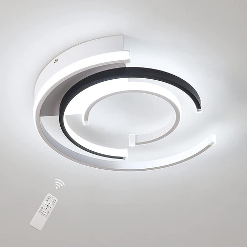 Dimbare LED-plafondlamp met afstandsbediening 36W Moderne LED-plafondlamp 41cm Slaapkamer Plafondverlichting voor thuiskantoor Slaapkamer Woonkamer Keuken Balkon Hal, 3000-6000K