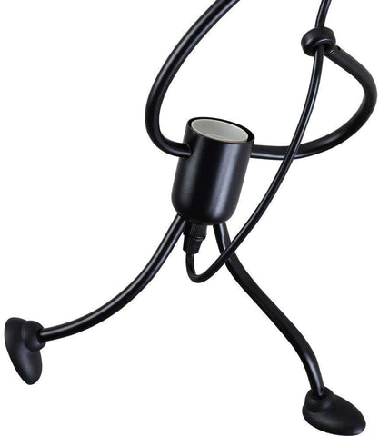 Kroonluchters voor kinderkamers, moderne ijzeren hanglampen voor huisdecoratie, woonkamer, slaapkamer restaurant, E27 [Energie-efficiëntieklasse A+] Nero - 3 Pezzo