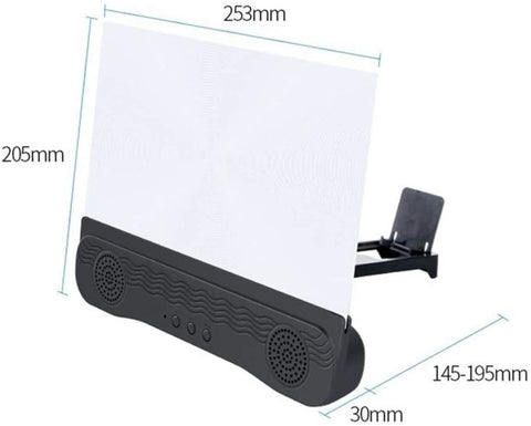 Schermvergrootglas met luidspreker voor smartphone, 12 inch 6D HD-projectorscherm voor films, video's en games